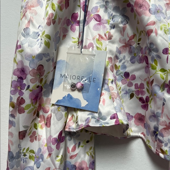 MAJORELLE Waldorf Top in Watercolor Multi Pastel Floral Blouse NWT size Medium - Picture 5 of 9